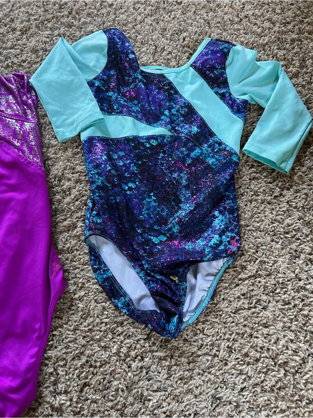 Capezio Kids Gymnastics Leotards - Hot Pink, Purple, Teal Mix